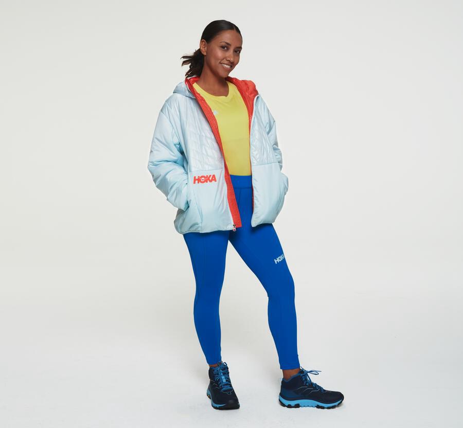 Hoka One One Womens Jackets - Puffy - Blue - FDLN20745